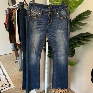 ✨ Shyanne Embellished Bootcut Jeans 29 REG | Western Crystal Stitch Denim